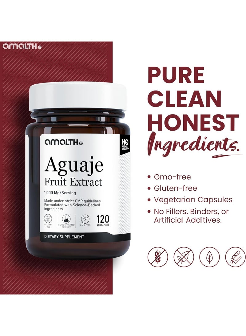 Amalth Aguaje Curves Capsule for Women 1000 mg- Extra Strength from Peru Natural Supplements- 120 Capsules Non- GMO Premium Quality Pills - Image 4
